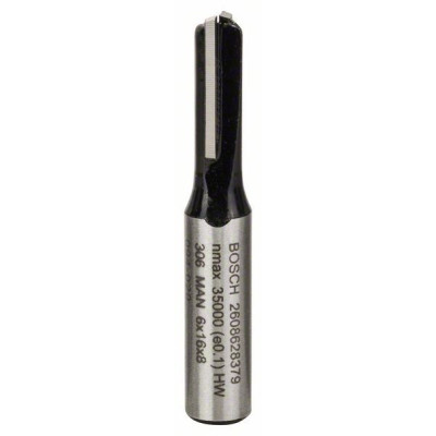 Фреза Bosch Professional пазова з двома лезами, Std, S8, D6, L16 (2.608.628.379)