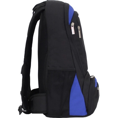 Рюкзак для ноутбука Bagland 15.6&quot; Granite 23L black /electric blue 0012066 (6903479)