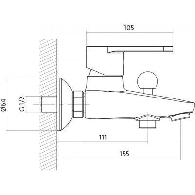 Змішувач Cersanit 3в1 B245 (S601-125)