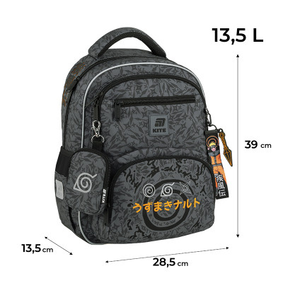 Шкільний набір Kite Education Naruto Shippuden 773 (рюкзак + пенал + сумка для взуття) (SET_NR25-773M)