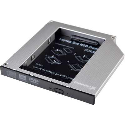 Фрейм-перехідник Grand-X HDD 2.5&#039;&#039; to notebook 12.7 mm ODD SATA3 (HDC-27)