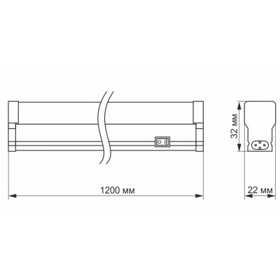 Світильник TITANUM LED Т5  20W 1.2М 5000K (TL-T5-20125)