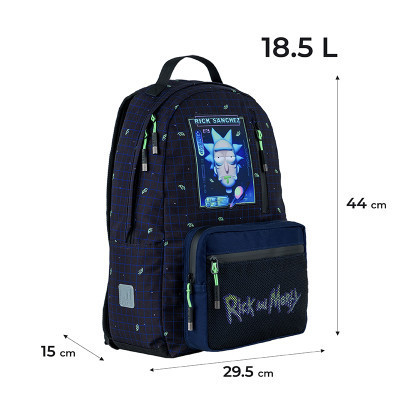 Рюкзак шкільний Kite Education 949L teens Rick and Morty (RM24-949L)