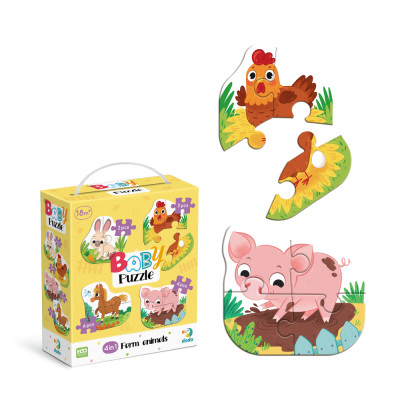 Пазл DoDo 4 в 1 Baby puzzle. Сільські тварини (300686)