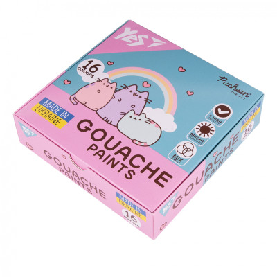 Гуашеві фарби Yes Pusheen 16 кольорів по 20 мл (230403)