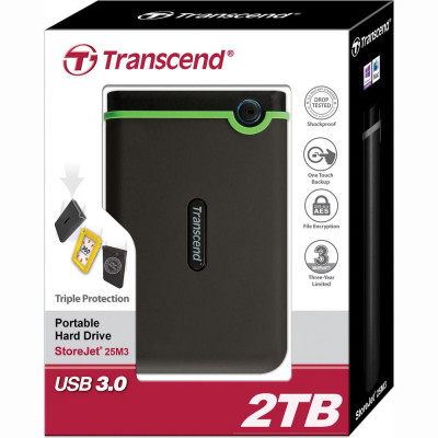 Зовнішній жорсткий диск 2.5&quot; 2TB Transcend (TS2TSJ25M3S)