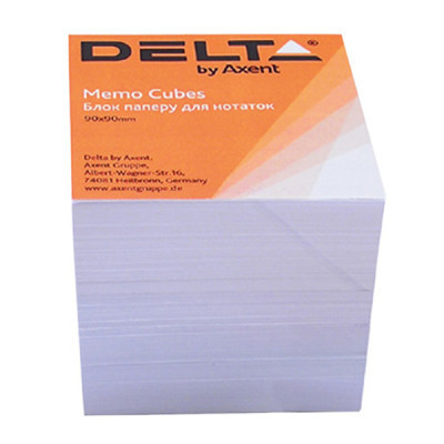 Папір для нотаток Delta by Axent білий 90Х90Х80мм, unglued (D8005)