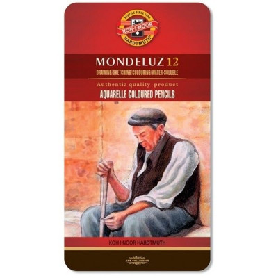Олівці кольорові Koh-i-Noor Mondeluz акварельні 12 кольорів (3722)