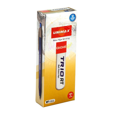 Ручка кулькова Unimax автоматична Trio RT, чорна (UX-109-01)