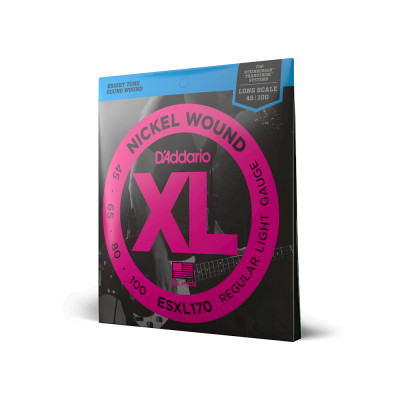 Струни для гітари D&#039;Addario XL Nickel Wound Bass Regular Light Double Ball End (45-100) (ESXL170)