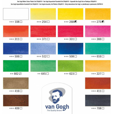 Акварельні фарби Van Gogh 18 кювет+2*10 мл (Біла, Сірий пейна) Royal Talens (8712079048877)