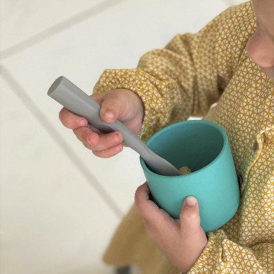 Набір дитячого посуду MinikOiOi Scooper Ложка силіконова (Mineral Blue) (101140003)