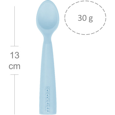 Набір дитячого посуду MinikOiOi Scooper Ложка силіконова (Mineral Blue) (101140003)