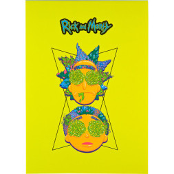 Блокнот Kite планшет Rick and Morty A5, 50 аркушів, клітинка (RM22-194-2)