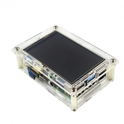 Корпус до промислового ПК Raspberry Pi для PI4 прозорий (Acrylic, for 3.5 inch LCD) (RA575)