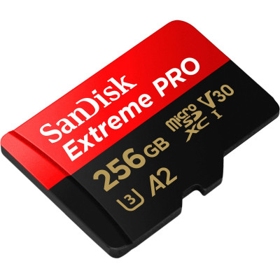 Карта пам&#039;яті SanDisk 256 GB microSDXC UHS-I U3 Extreme Pro+SD Adapter (SDSQXCD-256G-GN6MA)