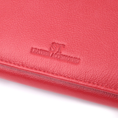 Гаманець ST Leather З натуральної шкіри Червоний (22675)