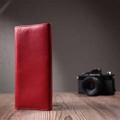 Гаманець ST Leather З натуральної шкіри Червоний (22675)