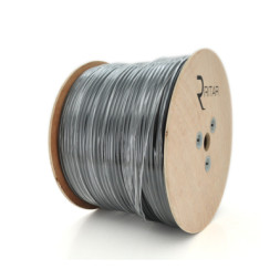 Кабель комбінований Ritar RG59 75 Ом, 0.81mm CU, 64x0.12m CCA, FPE, +2x0.5mm, +трос 1.2мм, бухта 305м (RT-BM305-RG59+2x0.5mm+1.2 / 10151)