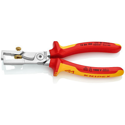 Знімач ізоляції KNIPEX StriX з функцією різання кабелю (13 66 180)