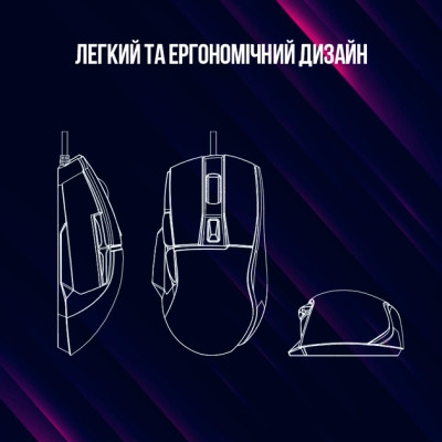 Мишка Lorgar Jetter 357 Wired USB Black (LRG-GMS357)