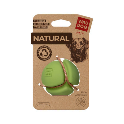 Іграшка для собак WAUDOG Fun Natural М&#039;яч 7 см зелена (621318)