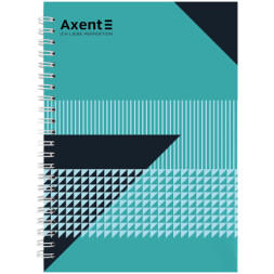 Блокнот Axent на спіралі А5 96 аркушів, клітинка, тверда обкладинка №17 (8032-17-A)