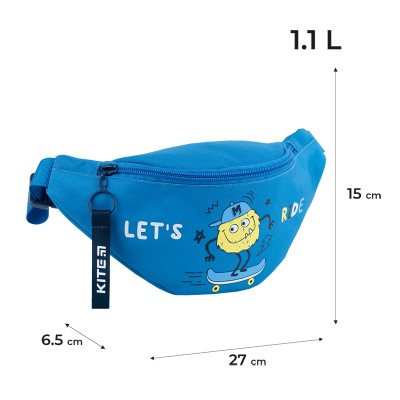 Сумка-бананка Kite Let&#039;s Ride Синя (K24-2577-2)