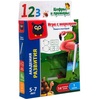 Навчальний набір Vladi Toys Игра с маркером &quot;Пиши и вытирай. Цифры и примеры&quot; VT5010-04 ( (VT5010-04)