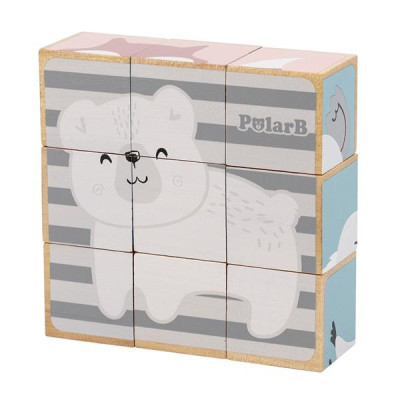 Кубики Viga Toys PolarB Зверята, 6 сторон (44024)