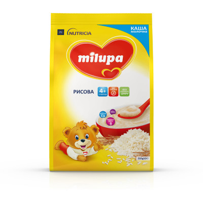 Дитяча каша Milupa Рисова молочна 210г (5900852931178)