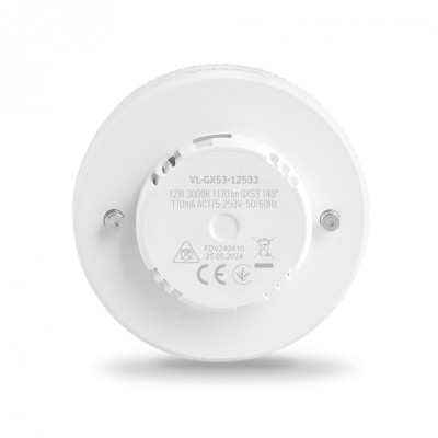 Лампочка Videx LED GX53 12W 3000K 220V (VL-GX53-12533)