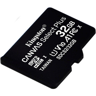 Карта пам&#039;яті Kingston 32GB microSDHC class 10 UHS-I A1 (R-100MB/s) Canvas (SDCS2/32GBSP)