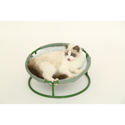 Лежак для тварин MISOKO&amp;CO Pet bed round plush 45x45x22 см light green (HOOP31837)