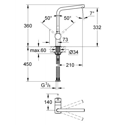 Змішувач Grohe MINTA ХРОМ (31375000)