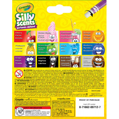 Набір для творчості Crayola Silly Scents Твіст воскової крейди з ароматом 12 шт. (256321.024)