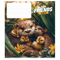 Зошит Школярик The best friends 12 аркушів клітинка (012-3434K)