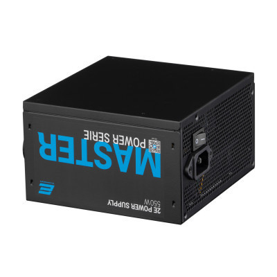 Блок живлення 2E MASTER POWER (550W), &gt;80, 80+ White, 120mm, 1xMB 24pin(20+4), 1xCPU 8pin(4+4), 3xMolex, 5xSATA, (2E-MP550-120APFC)