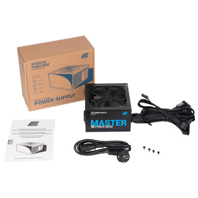 Блок живлення 2E MASTER POWER (550W), &gt;80, 80+ White, 120mm, 1xMB 24pin(20+4), 1xCPU 8pin(4+4), 3xMolex, 5xSATA, (2E-MP550-120APFC)