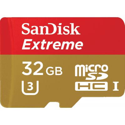 Карта пам&#039;яті SanDisk 32GB microSD class 10 V30 A1 UHS-I U3 Extreme Action (SDSQXAF-032G-GN6AA)
