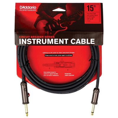 Інструментальний кабель D&#039;Addario Curcuit Breaker Latching Switch 4.5m (PW-AGL-15)