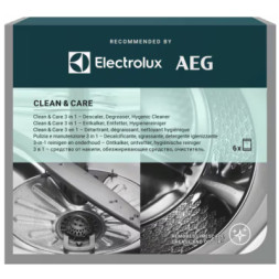 Очищувач для пральних машин Electrolux Clean &amp; Care 3 в 1 6 шт. (M2GCP601)