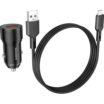 Зарядний пристрій BOROFONE BZ19A charger set (Micro) USB-A Black (BZ19AMB)