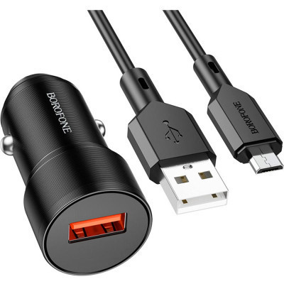 Зарядний пристрій BOROFONE BZ19A charger set (Micro) USB-A Black (BZ19AMB)