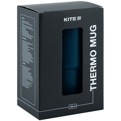 Термокружка Kite з ручкою 600 мл смарагдова (K24-1207-2)