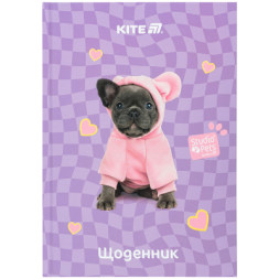 Щоденник шкільний Kite Studio Pets, тверда обкладинка (SP25-262-2)