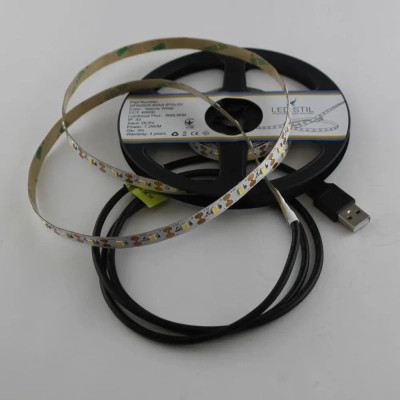 Світлодіодна стрічка LED-STIL 4000K 7,2 Вт/м 2835 60 діодів IP33 5 Вольт 700 lm нейтральне світло (DFN2835-60A4-IP33-5V)