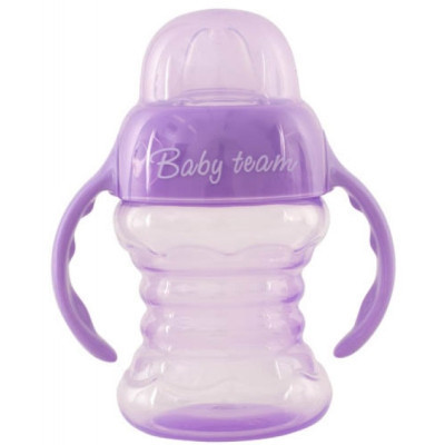 Поїльник-непроливайка Baby Team зі спаутом і ручками 180 мл (5022_фіолетовий)