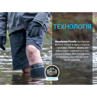 Водонепроникні шкарпетки Dexshell Wading Pro Socks чорні розмір M (39-42) (DS70606JBG-M)