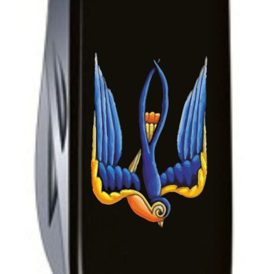 Ніж Victorinox Spartan Ukraine 91 мм Чорний Тризуб-Ластівка (1.3603.3_T1230u)